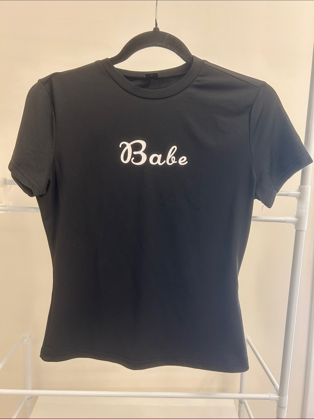 SHEIN Black 'Babe' Script Tee